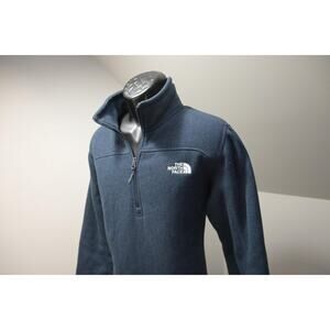 North Face Fleece Jacket 1/4 Zip Dark Blue Winter Mens Size Large